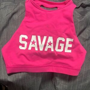 Pink and Cream Sports Bra